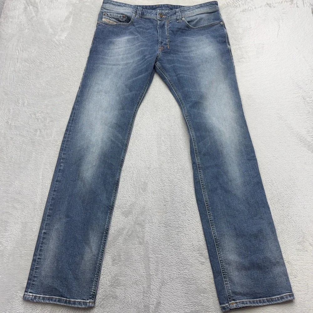 Diesel Jeans Mens 33 Blue Safado Regular Slim Straight Stretch Denim Pants